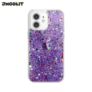 coque paillette violet