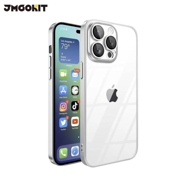 coque iphone 15 pro argent transparent