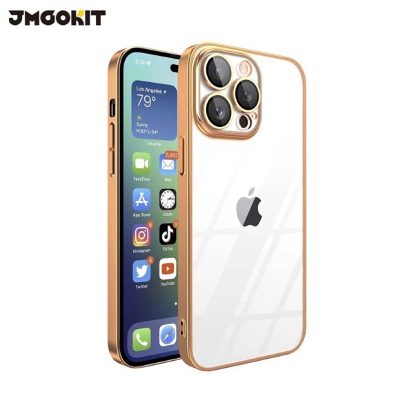 coque iphone 15 pro argent transparent