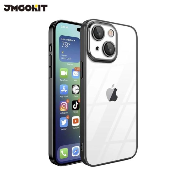 coque iphone 15 noir transparent