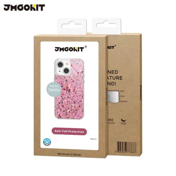 coque paillette iphone 13 rose